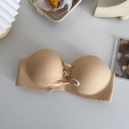 Real shots and real prices ~ Strapless push-up bra, tube top style invisible non-slip off-shoulder small breast bra anti-exposure wrapped chest