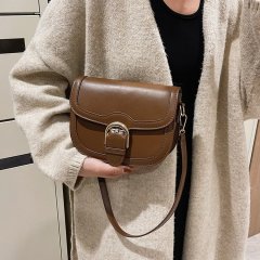 High-end small bag for women 2024 new commuter versatile retro saddle bag western style popular single shoulder crossbody bag