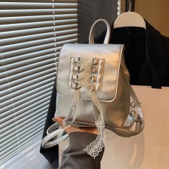 High-end niche ballet style women's backpack 2024 new style fashionable versatile backpack fashion travel bag