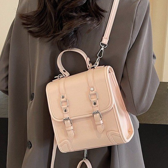 College single-shoulder ancient school backpack with a retro and versatile feel 2024 student shoulder bag commuting high-end backpack style niche hand