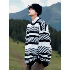 Autumn and winter round neck jacquard versatile sweater and sweater