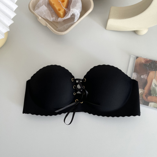 Real shots and real prices ~ Strapless push-up bra, tube top style invisible non-slip off-shoulder small breast bra anti-exposure wrapped chest