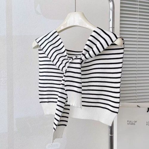 Fashionable and personalized design scarf women's  new summer temperament versatile fake collar knotted scarf