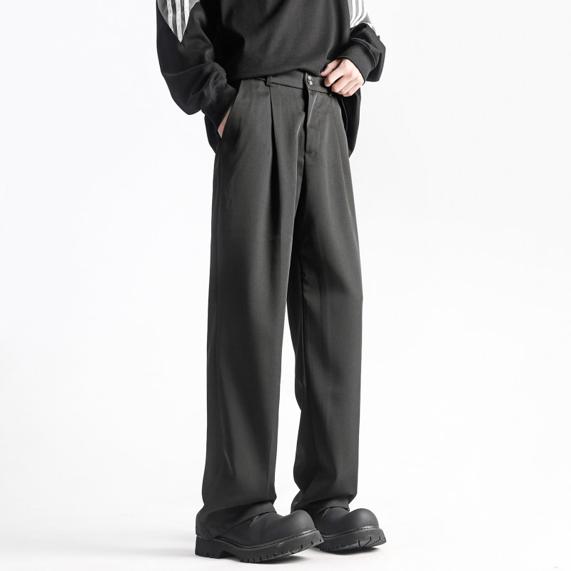 Straight trousers, loose casual trousers, floor-length trousers, drapey trousers, men's suit trousers