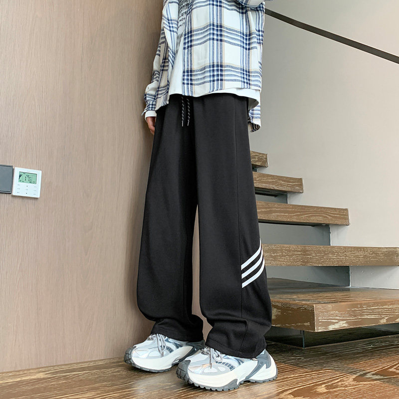 Autumn new interior casual long pants men's trendy sports loose straight wide-leg sweatpants