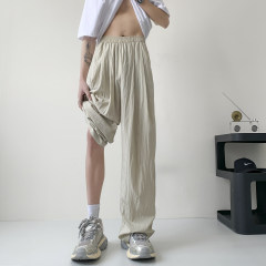 Yamamoto pants Drapey casual straight summer thin cotton and linen wide leg pants