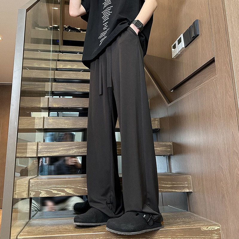 Spring and summer transition, interior view of large size cupro ice silk pants