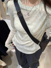 Korean Slim Sweet Girl Sunscreen Long Sleeve T-Shirt Slimming Versatile Thin Bottoming Top