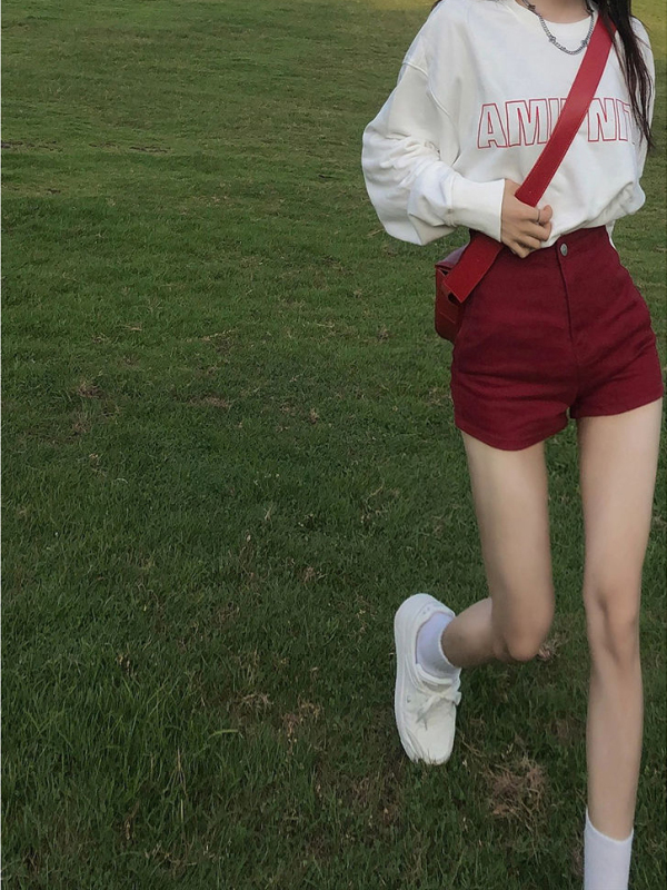Black denim shorts for women summer new Korean style high-waist slim hot girl tight hip-hugging super short hot pants