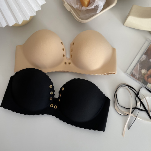 Real shots and real prices ~ Strapless push-up bra, tube top style invisible non-slip off-shoulder small breast bra anti-exposure wrapped chest