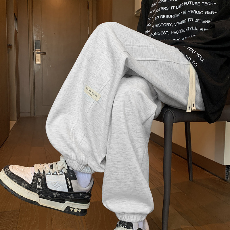 Autumn new casual pants men's loose sports pants leggings solid color sweatpants