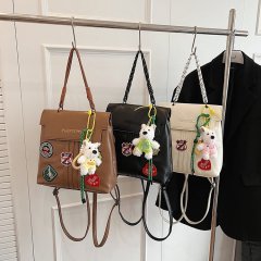 High-end large-capacity backpack women's 2024 new autumn and winter retro fashion handbag Korean niche backpack