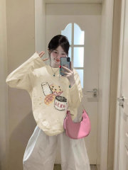 Beautiful high-end thin long-sleeved T-shirt for women autumn new Korean style loose bottoming shirt top ins