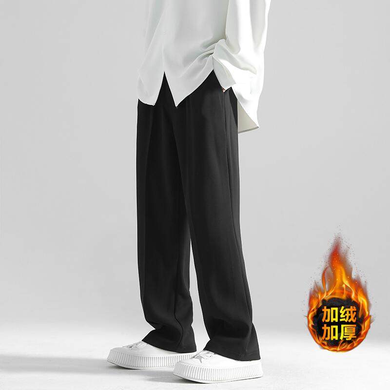 Deep library casual pants, floor mopping pants, thickened drapey trousers