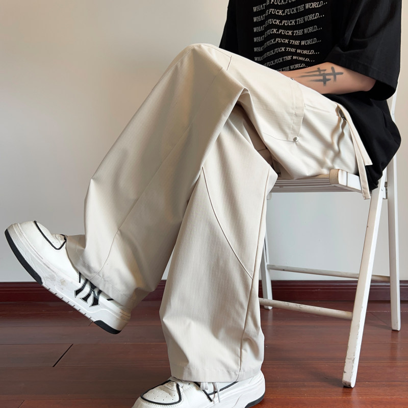 INS new summer trend pocket scimitar pants loose and versatile casual pants