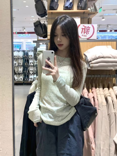 Korean Slim Sweet Girl Sunscreen Long Sleeve T-Shirt Slimming Versatile Thin Bottoming Top