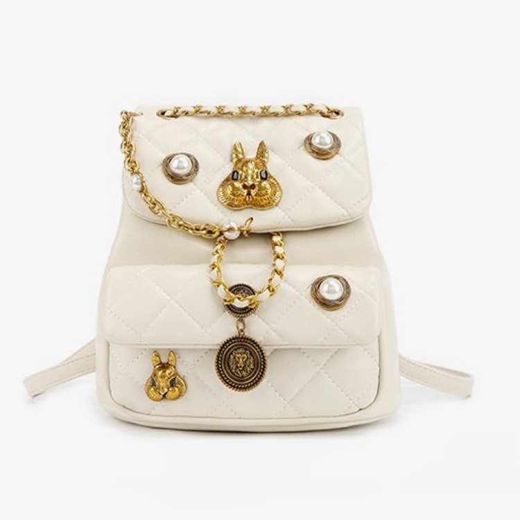 Street trend personality fashion backpack soft texture 2024 spring new temperament versatile women's bag