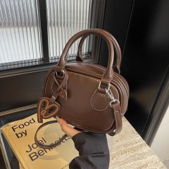 [Ready Stock] Amazing Song Toast Bag Cowhide Casual Shoulder Crossbody Portable Bowling Bag for Women