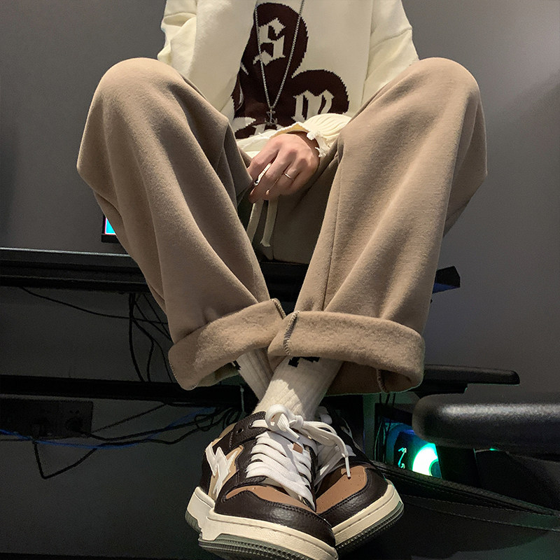 New winter velvet thickened all-match sweatpants tapered pants