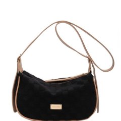 Textured bag for women, new trendy Korean version, autumn and winter plaid crossbody bag, shoulder armpit bag, fashionable dumpling bag