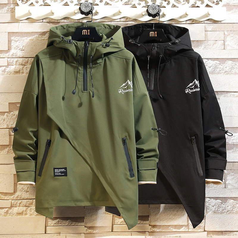 Foreign trade cross-border hooded jacket men's autumn new plus size jacket