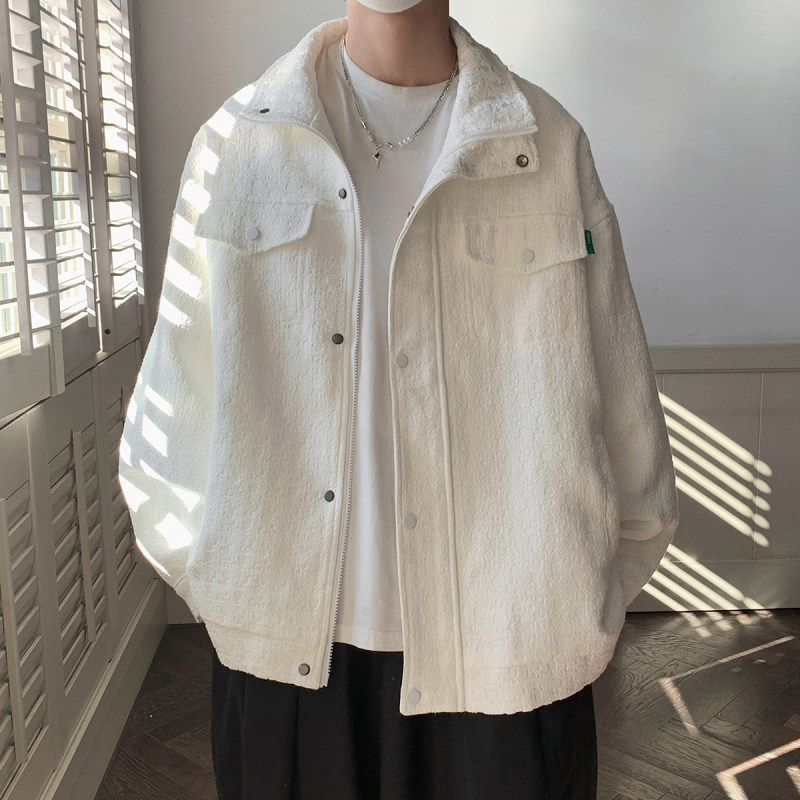 1Xiaoxiangfeng American denim jacket men's trendy brand loose couple versatile work jacket