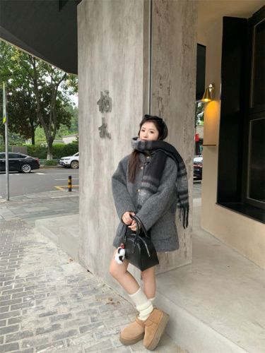Women's high-end winter woolen coat