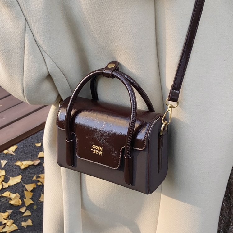This year's popular bags for women 2024 autumn new retro single shoulder crossbody bag versatile women's portable small square bag trend