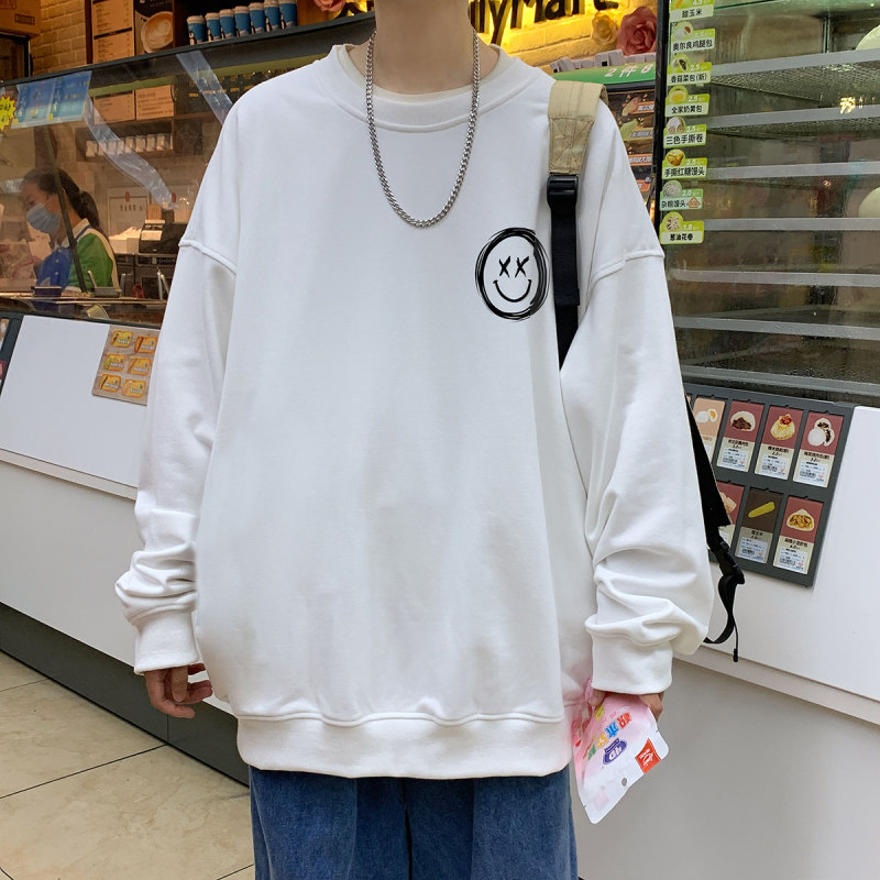 Hong Kong Style Couple Large Size Original Casual Sports Pullover Sweatshirt Men's Jacket