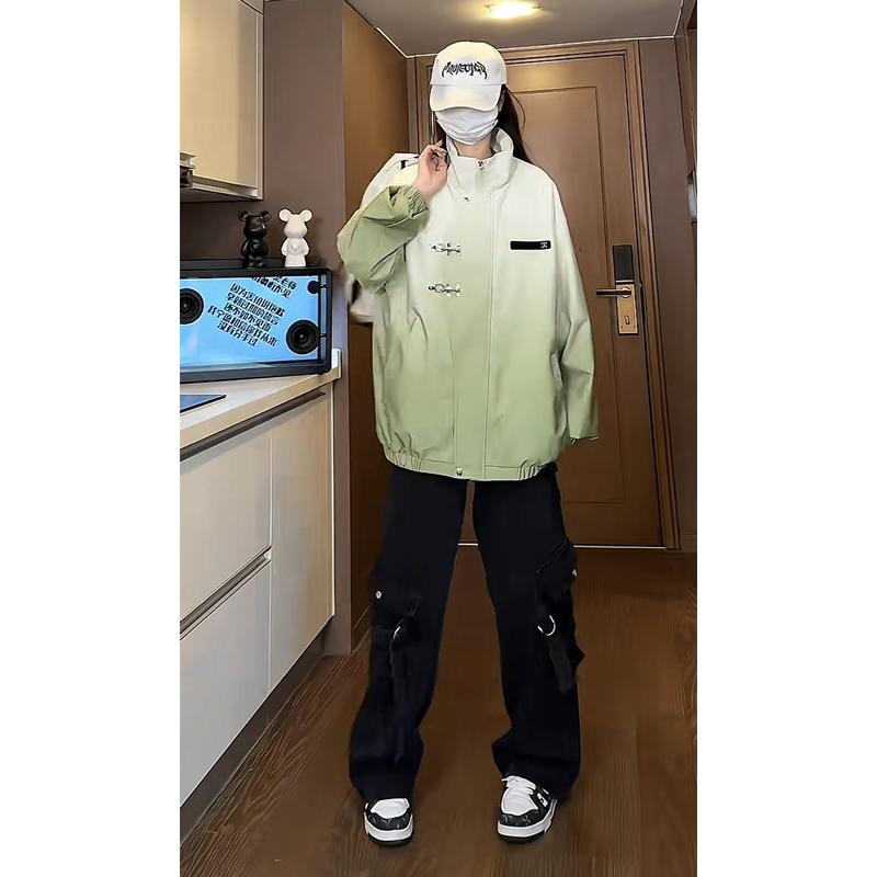 Slice Gradient Color New Chinese Jacket Waterproof Jacket