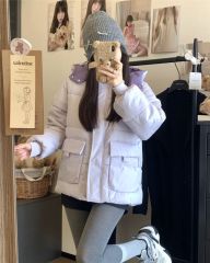 Women's short winter new style loose thickened warm cotton coat hooded coat cotton coat