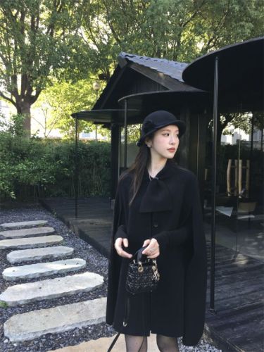 New high-end woolen cape coat and shawl jacket