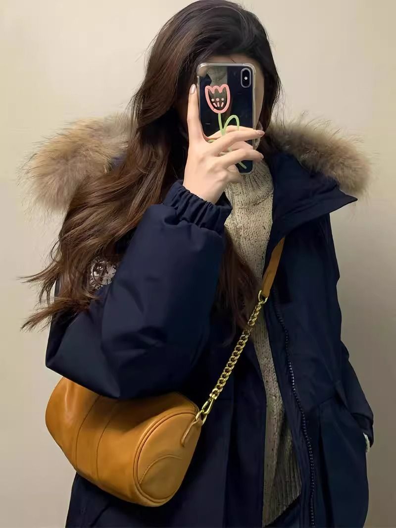 Original quality winter cotton-padded jacket for women, retro style overcoat, Korean down jacket, padded jacket, small man jacket