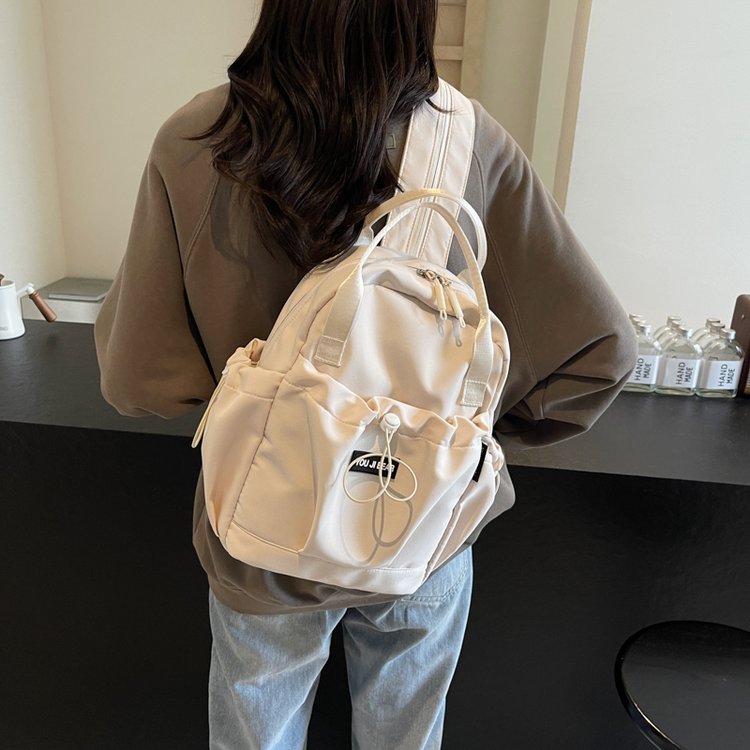 Good-looking backpack, high-end, large-capacity, summer versatile schoolbag for female college students, cross-body chest bag, multi-purpose backpack