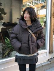 Korean chic winter warm thickened short hooded cotton coat