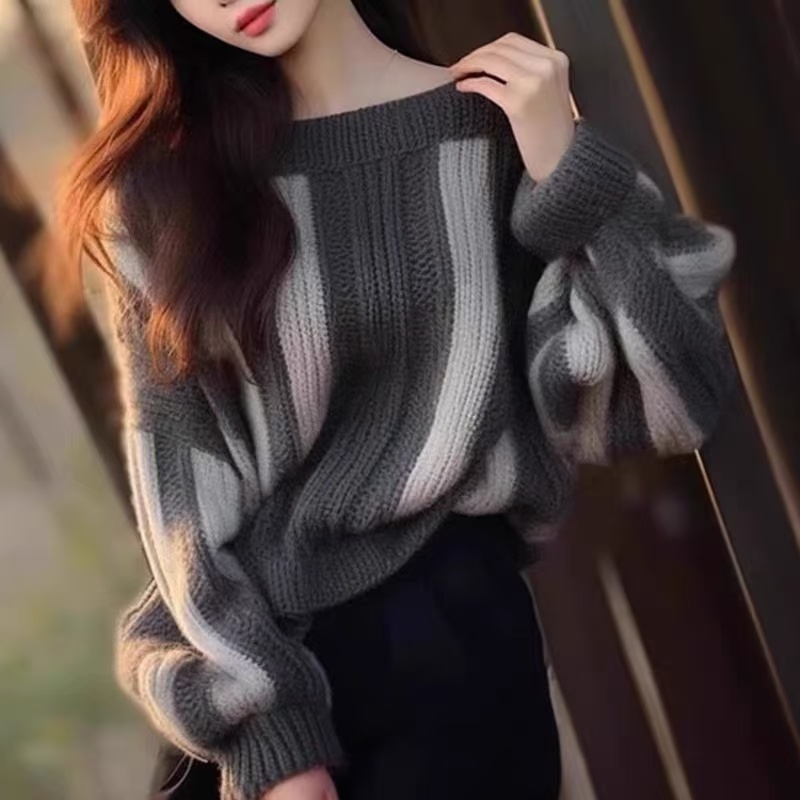 Autumn outfits This year's popular beautiful tops Japanese style lazy retro design niche fashionable age-reducing sweaters for women