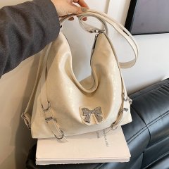 Large-capacity shoulder bag for women 2024 new fashion versatile commuter tote bag multi-purpose backpack crossbody bag