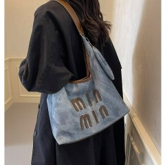 Casual Retro Large Capacity Bag Women's 2024 New Autumn Personalized Beautiful Fashion Single Shoulder Messenger Bag Tote Bag