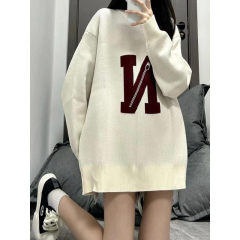 Winter crew neck sweater for men and women, loose pullover, casual, trendy bottoming sweater