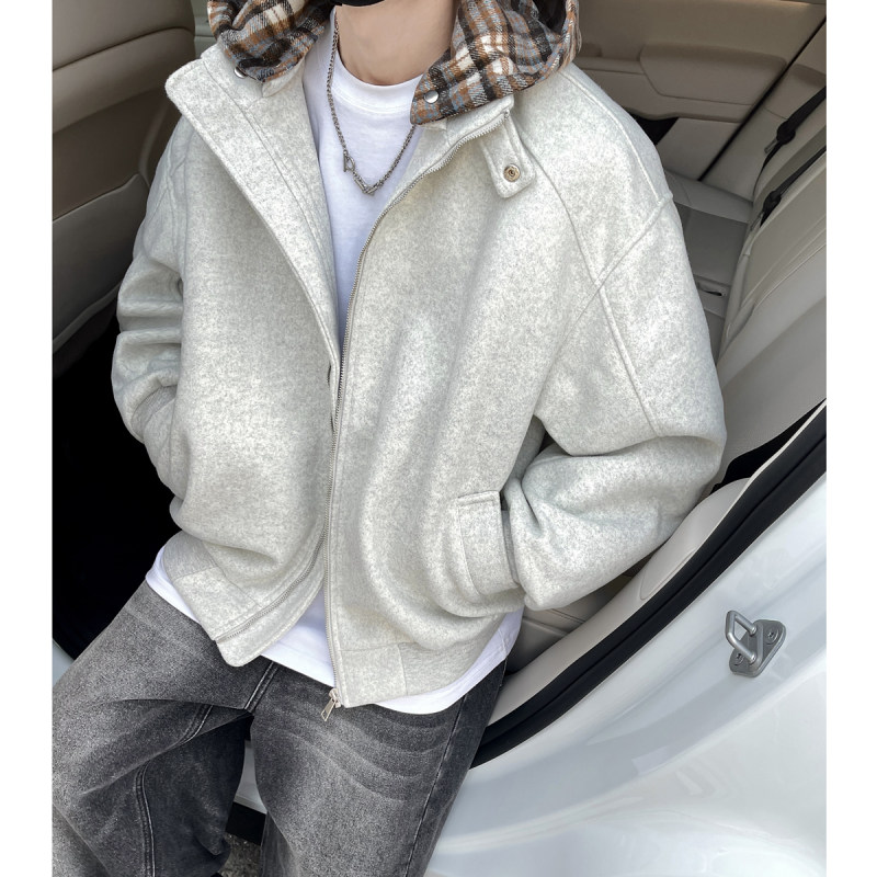 (Own photo) New winter clothing 2 woolen short style detachable hood cleanfit woolen cotton coat