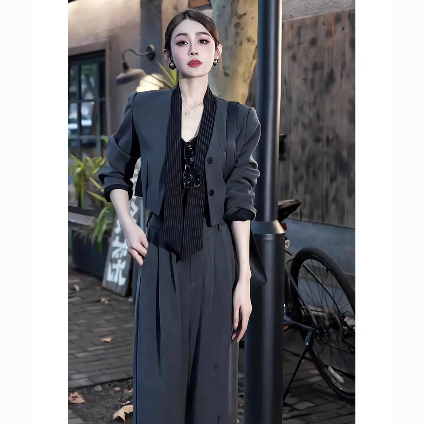 Autumn clothing for women 2024 new fashion, foreign style, fashionable and stylish, casual short jacket, pants and casual suit