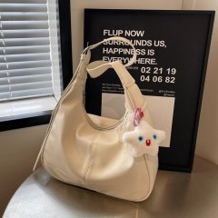 Korean style niche soft leather dumpling bag for women 2024 new casual versatile lazy style large capacity single shoulder crossbody bag