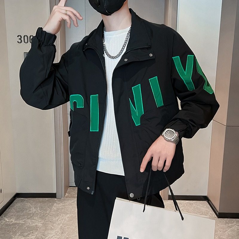 Work jacket men's new trendy short jacket clothes men's spring and autumn tops