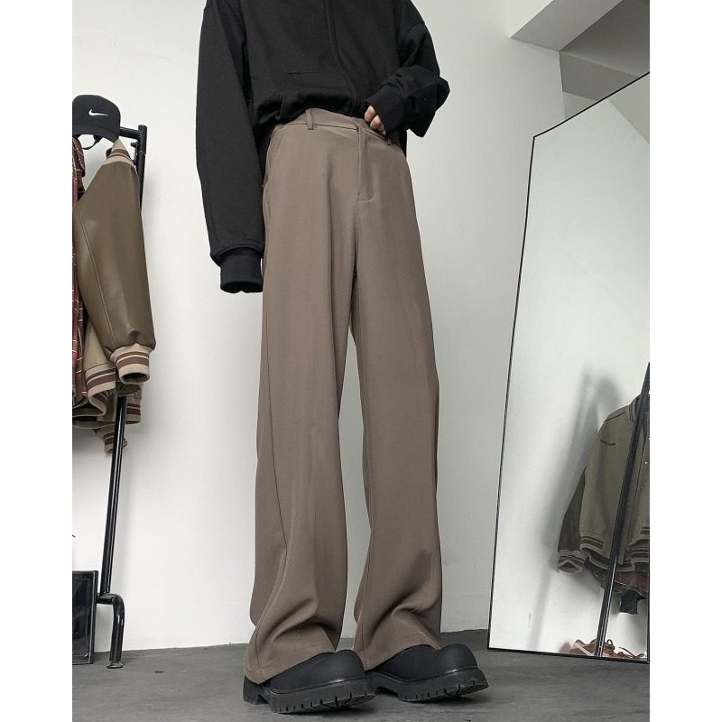 Network diagram!  Premium drape, micro-flared casual trousers, semi-elastic, large plate shape