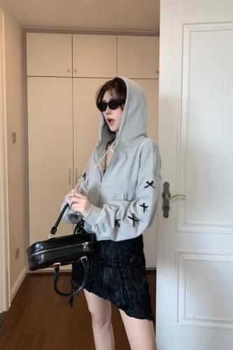 Actual shot Korean bow versatile hooded sweatshirt