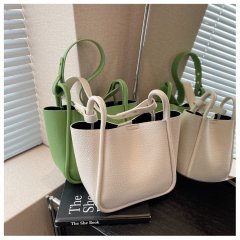 This year's popular small bags 2024 new fashion spring and summer all-match crossbody bag women's soft leather armpit bag bucket bag