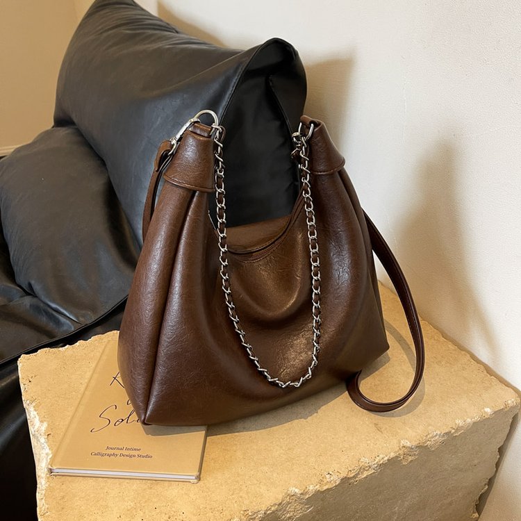 Korean style niche simple bag for women 2024 new versatile trendy shoulder bag high-end large-capacity tote bag