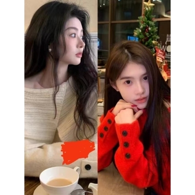 Retro college style apricot large lapel sweater for women in spring, autumn and winter, high-end temperament, casual and versatile knitted top trendy