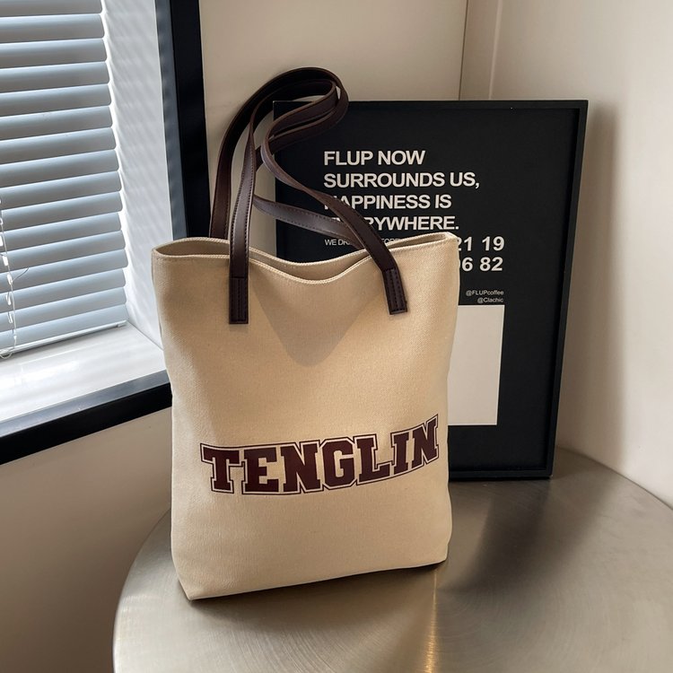 Canvas bag office worker commuting maternity bag versatile shopping bag large capacity environmentally friendly shopping bag 2024 new bag