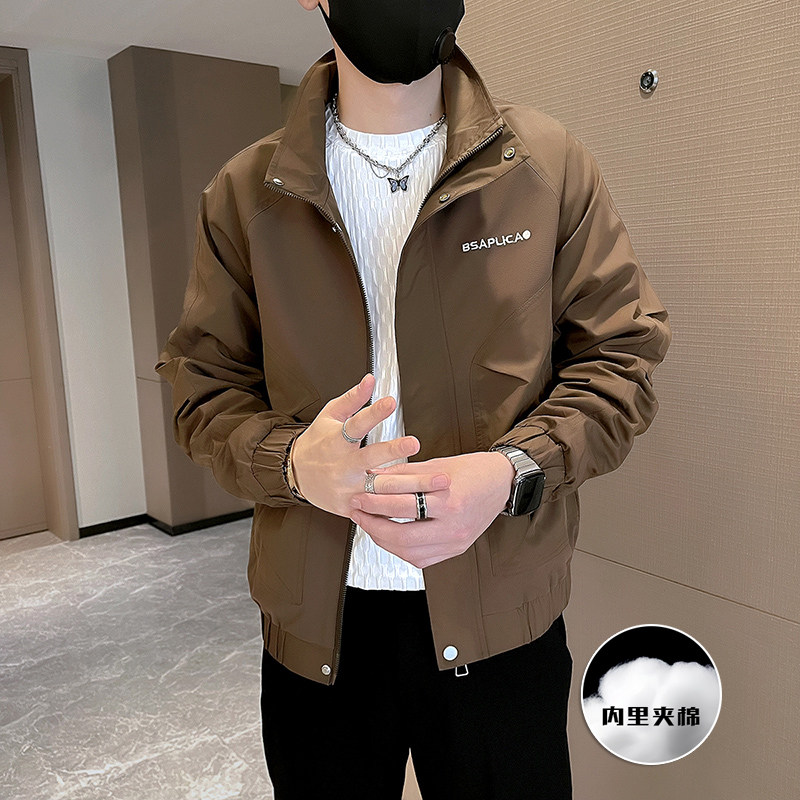 Autumn and winter stand-collar jackets, padded jackets, thickened jackets for men